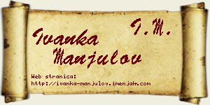 Ivanka Manjulov vizit kartica